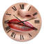 Gros plan sur les lèvres avec maquillage professionnel et rouge à lèvres - horloge murale moderne-60280892