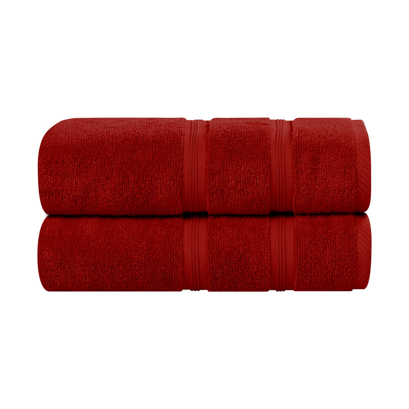 Smart Dry Zero Twist Cotton Medium Weight Bath Sheets, Crimson
