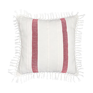 Nathan Striped Woven Square Throw Pillow