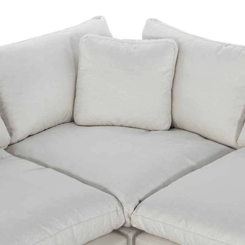 Stevie Modular Chaise Sectional, Anders Ivory Polyester