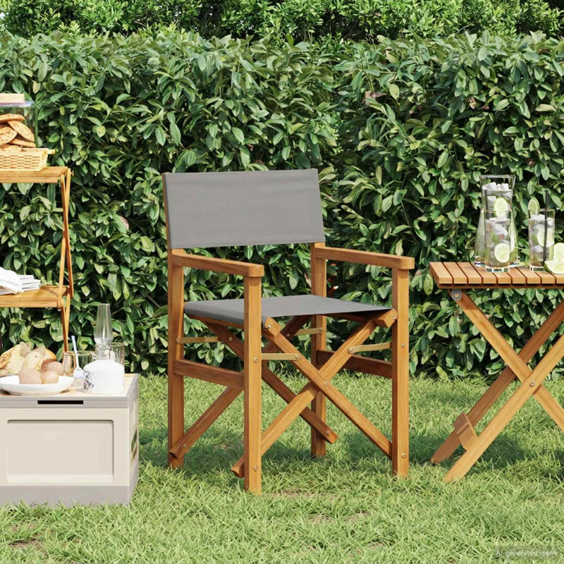 Folding Chair, Brown/Light Grey