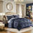 4 PCS  Comforter Set Navy