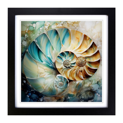 Seashell Abstract Art - Framed Print