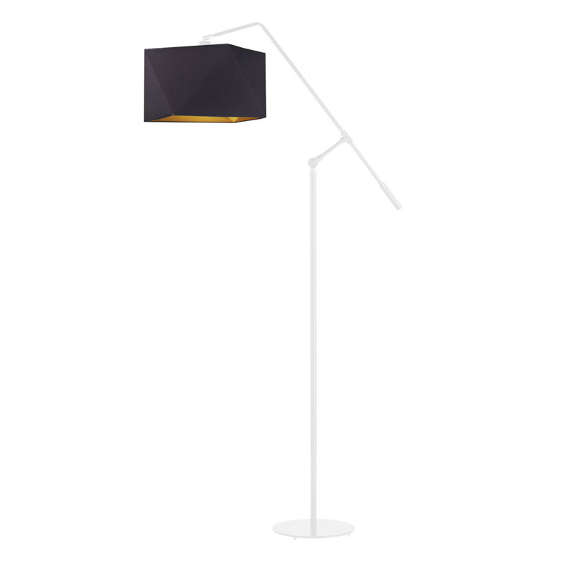 Nashville 170cm Reading Floor Lamp, Black, White