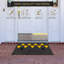 Heavy-Duty Rubber Curb Ramp for Driveway & Doorway – Threshold Ramp with Yellow Triangles, Bolt-On Fixing, Weatherproof & Wear-Resistant, Easy Install