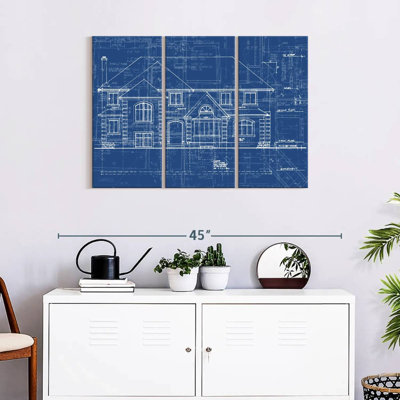 Ensemble de 3 planches maison sur toile