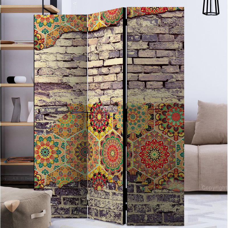Giguere 172 cm H Solid Wood Folding Room Divider, 3
