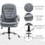 Fauteuil de direction gris à haut dossier