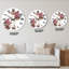 Bouquet de fleurs tropicales blanches I - Horloge murale traditionnelle-2082084412