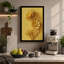 Golden Gerbera Blooms Botanical - Wrapped Canvas-9140633-9140639