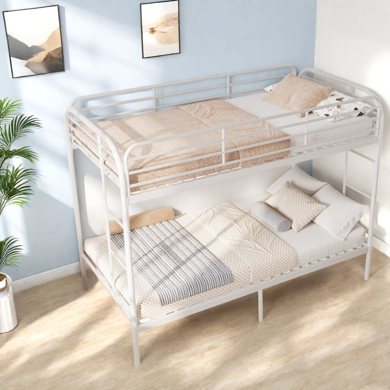 Lits peu encombrants avec rangement, lit simple moderne en métal blanc pour la maison