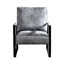 Chaise d'appoint Mid-Century moderne, structure carrée en métal durable, revêtement moelleux-842047453