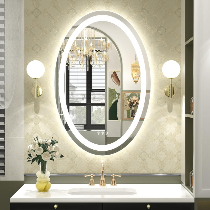 Miroir de salle de bain mural Molly, 36 po x 24 po