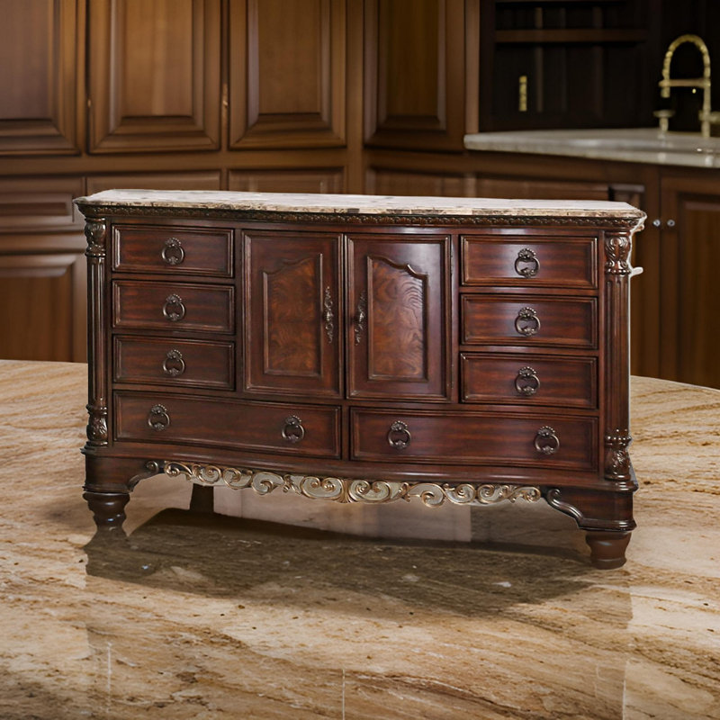 Commode double 8 tiroirs en bois Degraff