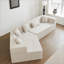 Canapés modulaires | Siège profond minimaliste moderne de 127,5 po, sans assemblage, pour salon et appartements | Beige | Mousse-2112160159
