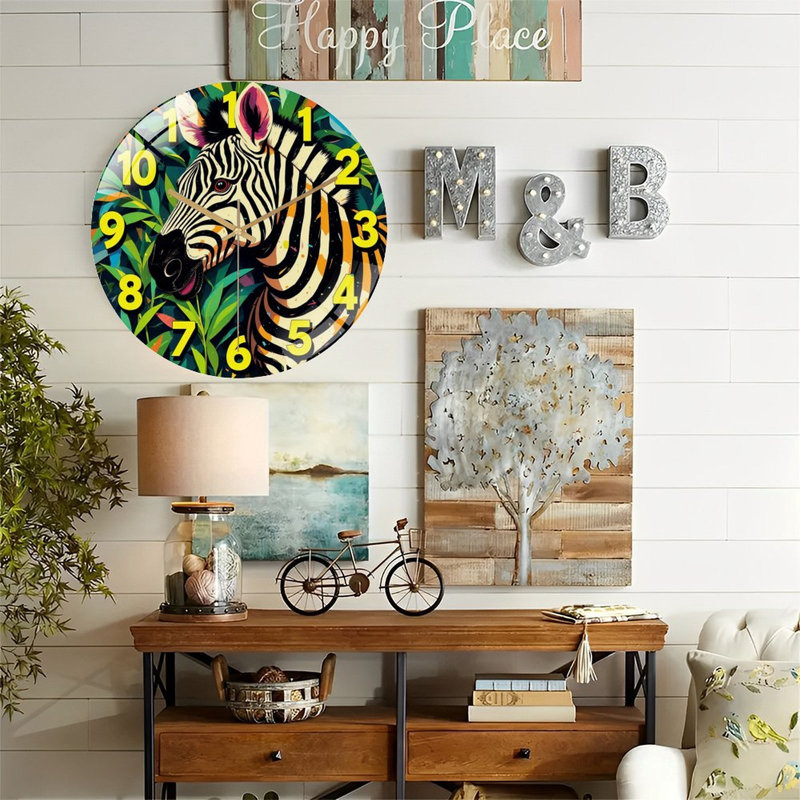 Horloge murale Zebra