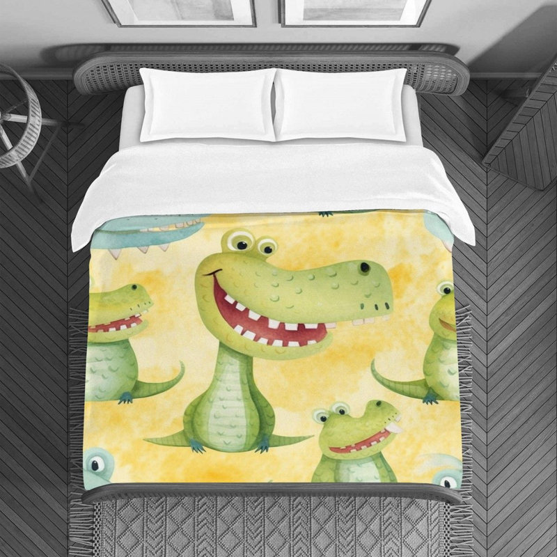 Housse de couette Alligator Bedding, Housse de couette pour lit simple