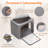 Clothes Storage Box With Metal Frame, Stackable Storage Box, Foldable Clothes Storage Box With Lid, 40L Storage Bag Fabric Box Organizer With Clear Window And Zipper And Sturdy Handle, 4 Pack