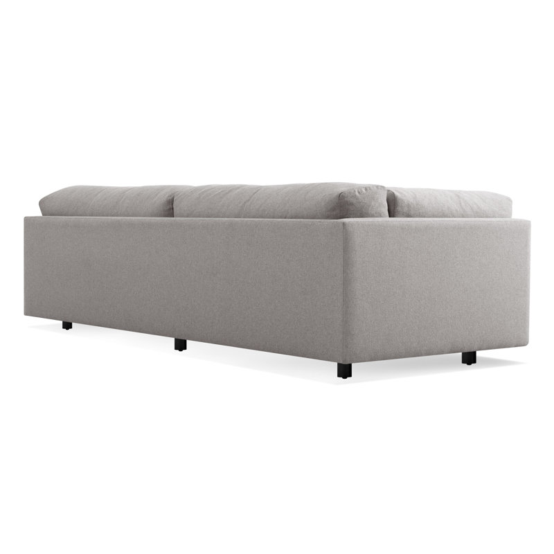 Sunday Sofa, Agnew Gray Textured Basketweave, 30" H x 102" W x 40" D