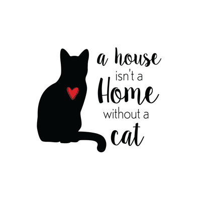 House Home Cat - Wrapped Canvas Print