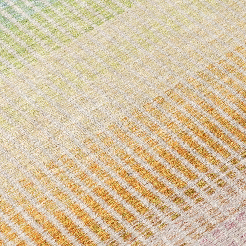 Machine Washable Indoor/Outdoor Jouett ACN2313 Stripes Rug, Rectangle 8' x 10'