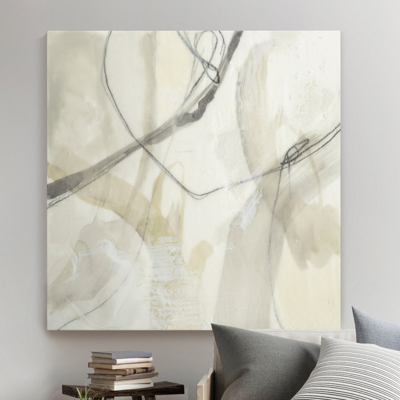« flowing neutrals i », reproduction d’art sur toile, H 10 po x l 10 po x P 1,5 po, Toile tendue