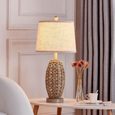 Natural Rattan Table Lamp