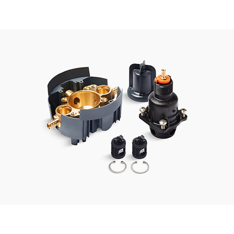 Kohler Rite-Temp Valve Body and Pressure-Balance Cartridge Kit with Service Stops and Pex Crimp Connections, Project Pack