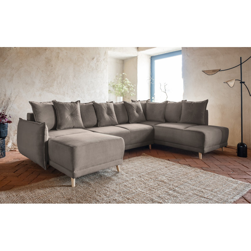 Lazy Lukka 8 Seater Sofa Bed, Right Hand Facing, Brown