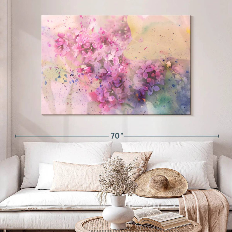 Harnek Lilac Flowers, 34" H x 51" W