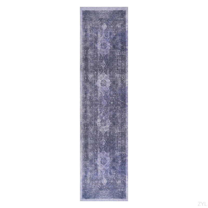 LOOM & LUXE 2'6''X10' Runner, Washable Rug, Low-Pile, Non-Slip, Non-Shedding, Foldable, Kid & Pet Friendly - Area Rugs For Living Room, Bedroom, Kitchen Rug