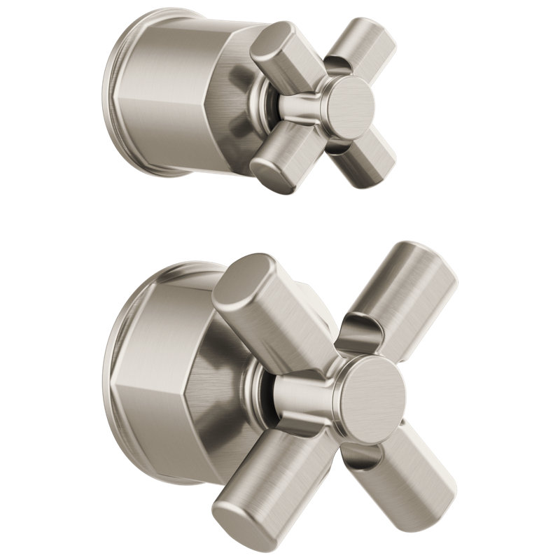 Invari® Pressure Balance Valve With Integrated 3-Function Diverter Trim, Luxe Nickel, Cross
