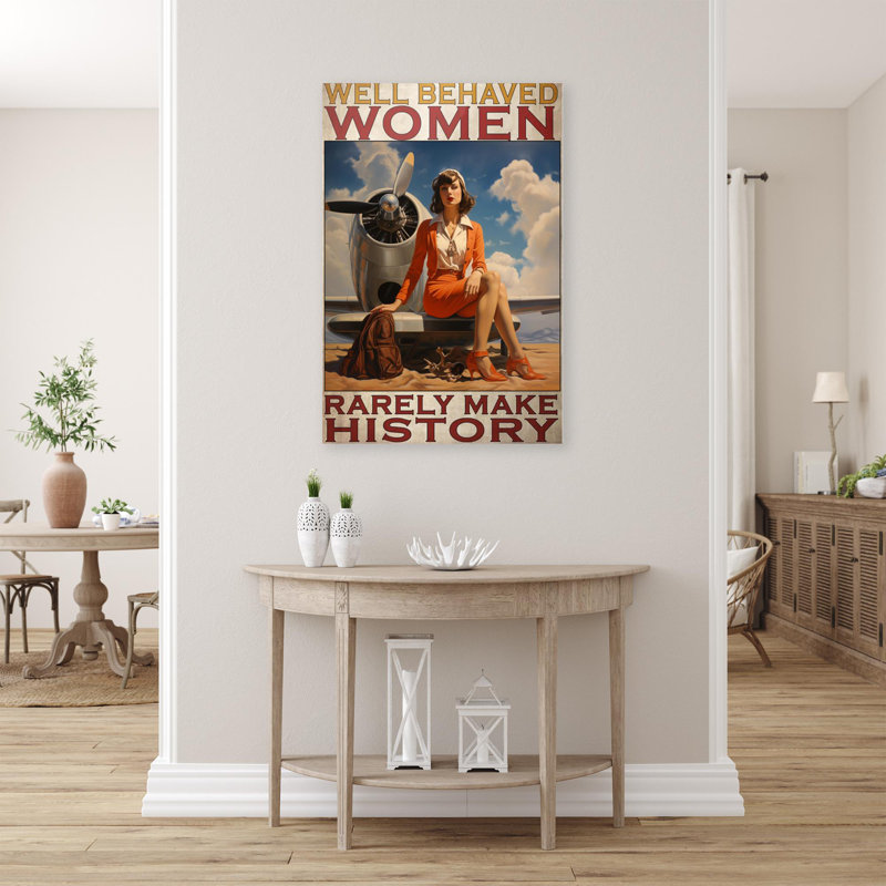 «Well Behaved Women» sur toile, H 20 po x l 16 po x P 1,25 po