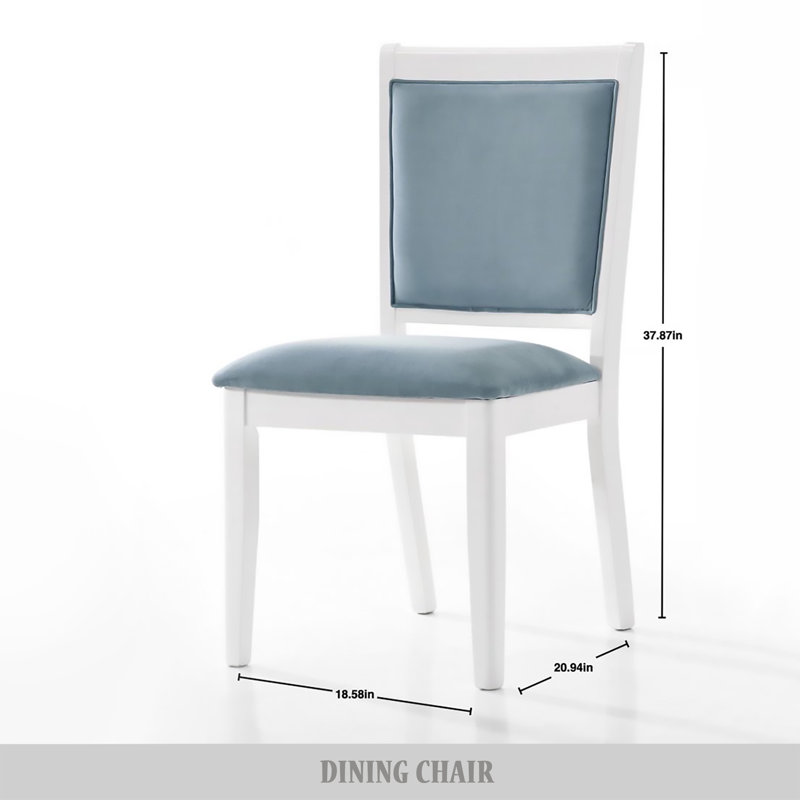 Ketra Velvet Side Chair in Light Blue