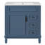 Meuble-lavabo de 30 po avec lavabo en céramique, 2 tiroirs et tablette réglable offrant un design peu encombrant pour les petits espaces-1353958071