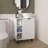 Pinal Bathroom Vanity, Single Door, 8 Storage Shelves (6 Open + 2 Closed), Open Storage Design, White-1920959990