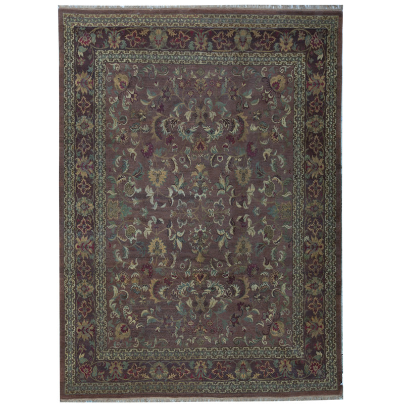 Hand-Knotted High-Quality Rust Area Rug