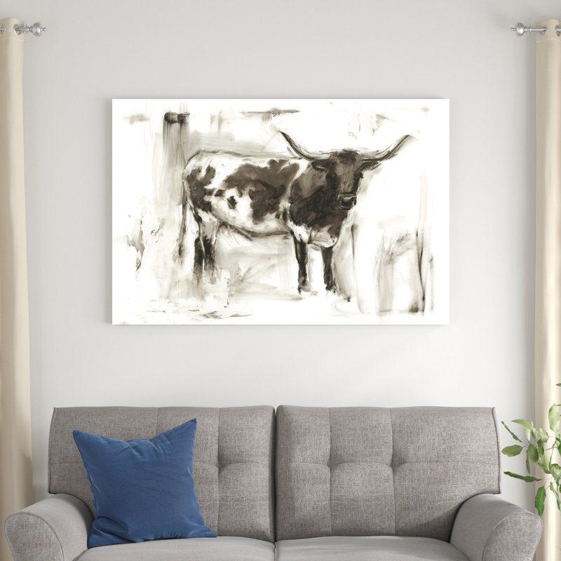 Étude Longhorn I, H 32 po x l 48 po x P 1,25 po
