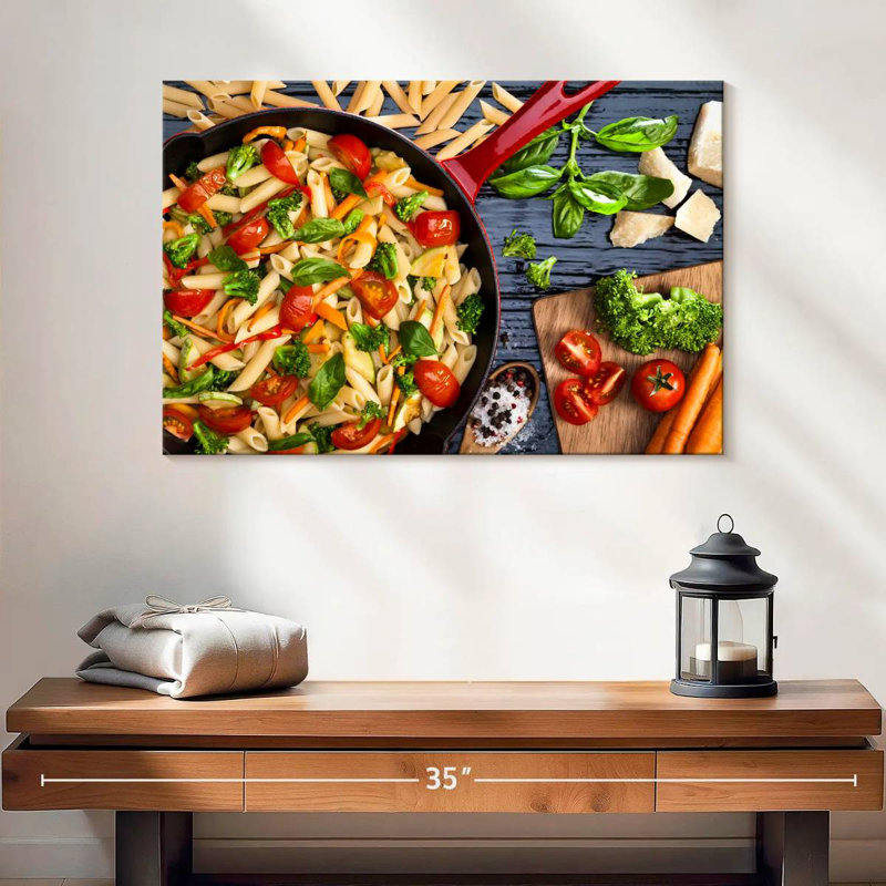 Yarlin Spring Vegetables Pasta, 30" H x 45" W