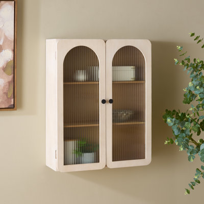 Walter Glass and Wood Wall Cabinet