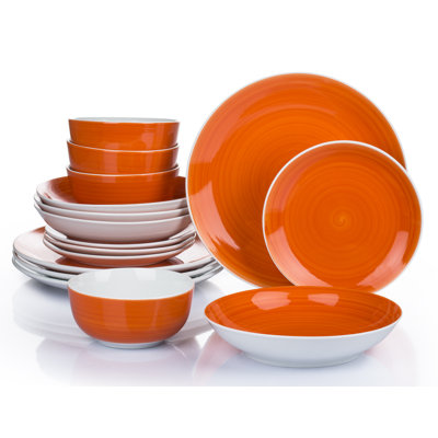 Waterside 16pc Aqua Blue Spinwash Dinner Set