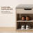 13.2" Shoe Storage Bench with Cushion, 2-Tier Adjustable Shoe Rack for Entryway-964945010