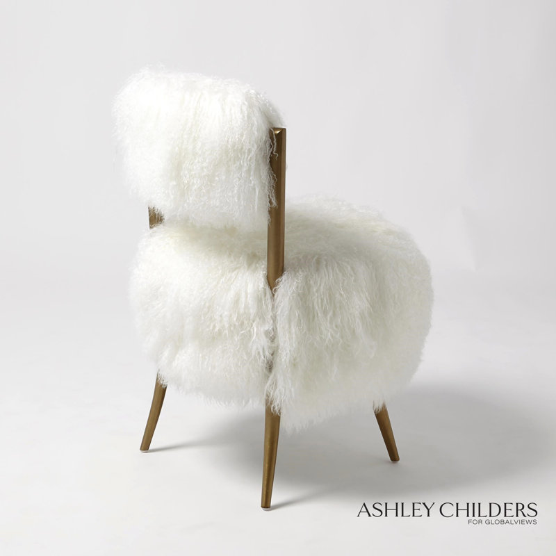 Hailey Chair-Mongolian Lamb-White