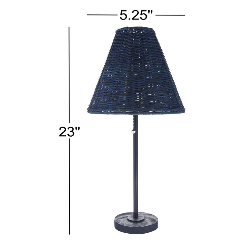 Lampe de table Maurine Claudia, Bleu