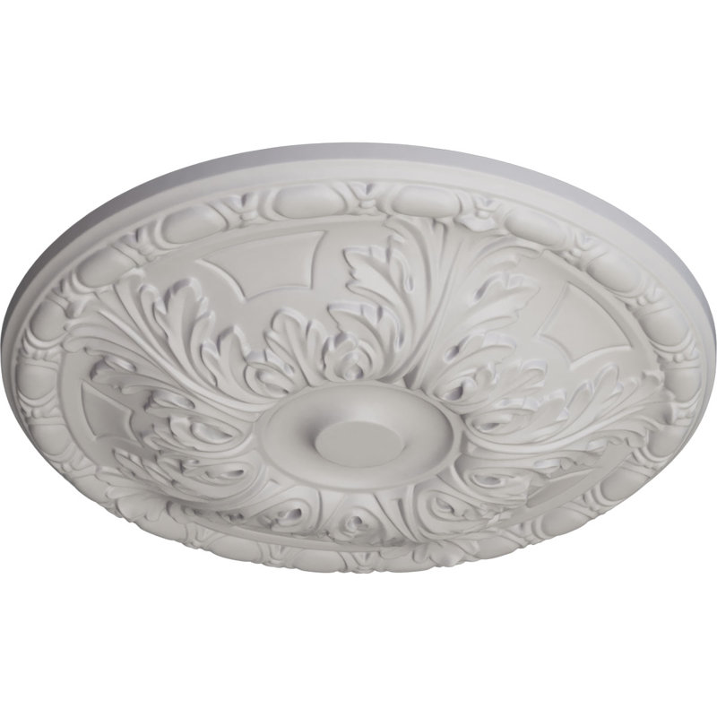 Endurathane Granada Ceiling Medallion, 15 3/4"OD x 5/8"P (Fits Canopies up to 4 1/4"), Hand-Painted Ultra Pure White Finish