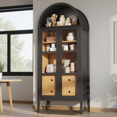 71" Tall Modern Kitchen Pantry With Drawer & Adjustable Shelves by Lark Manor