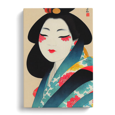 Pretty Geisha - Wrapped Canvas Print