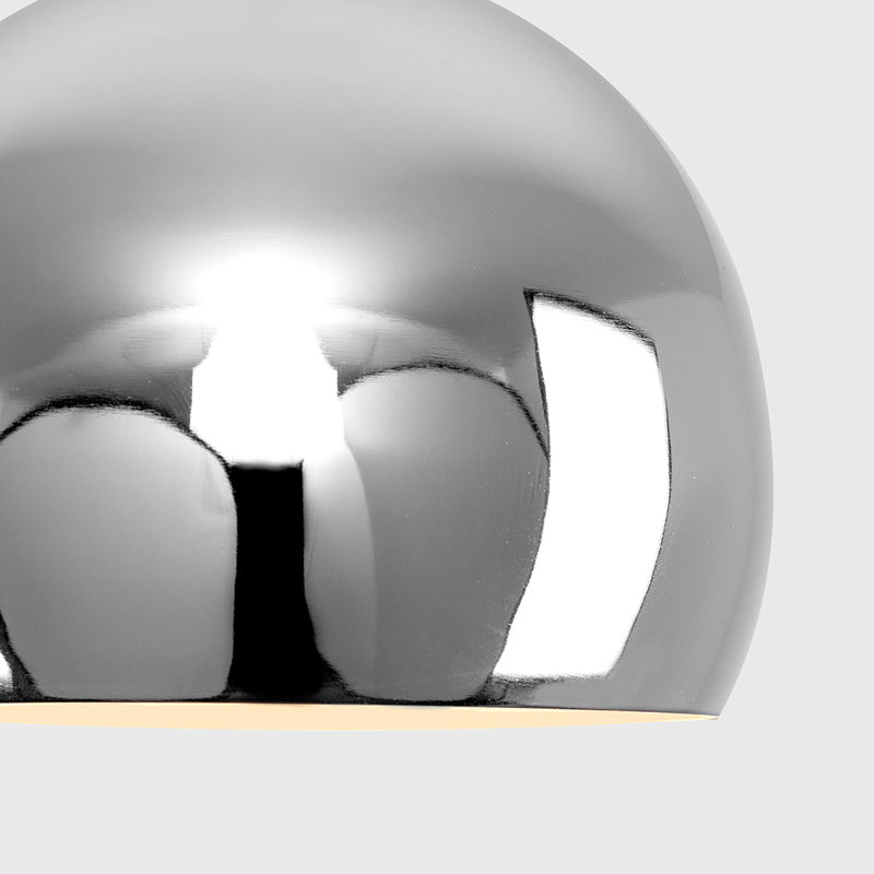 Arco 14.7cm H Metal Round Pendant Shade ( Clip On ), Chrome