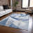 Machine Washable Indoor/Outdoor Xhevrie Denim Rug-2088997486