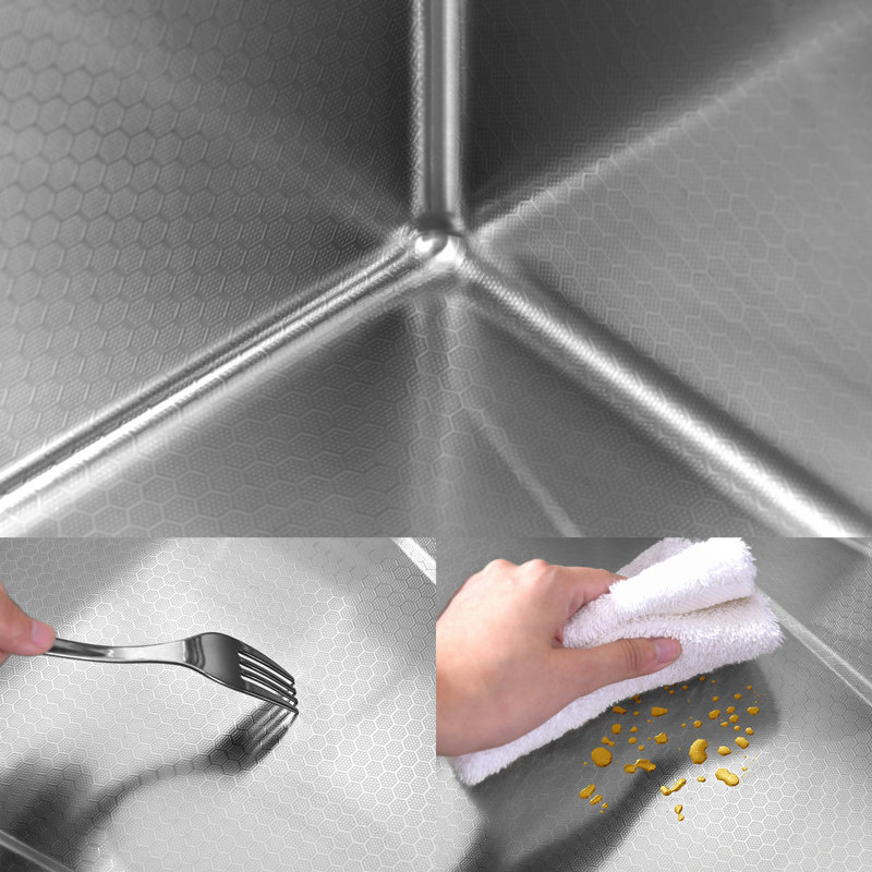 Évier à cuve rétractable à simple cuve à évier à cuve de cuisine en acier inoxydable 304
